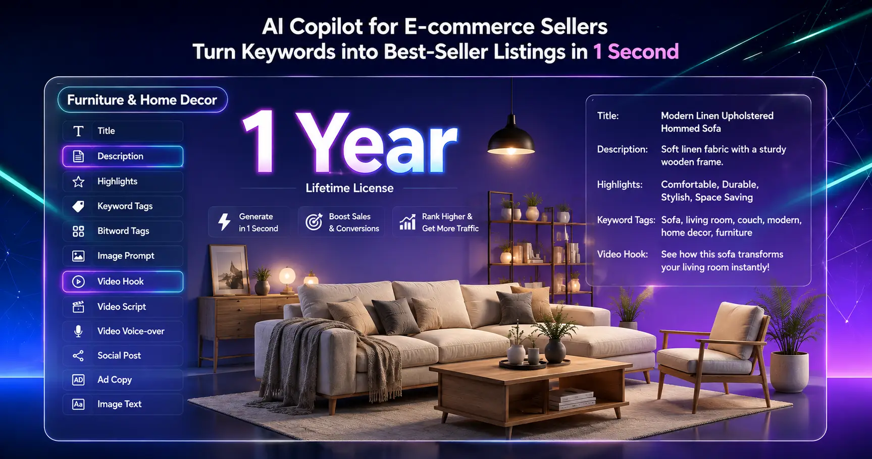 Home & Furniture AI Content Generator (1-Year License)