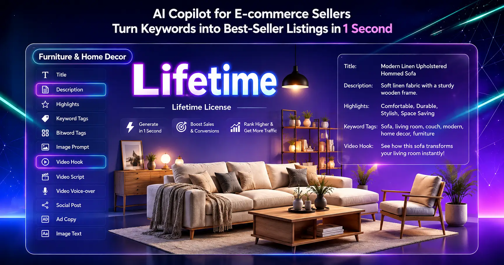 Home & Furniture AI Content Generator (Lifetime License)