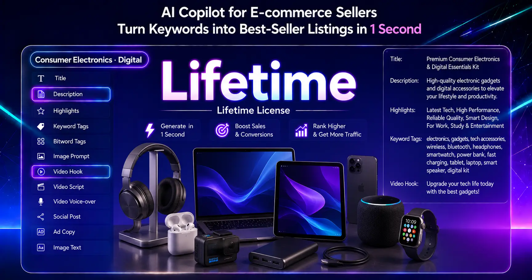 Consumer Electronics & Digital Products AI Content Generator (Lifetime License)